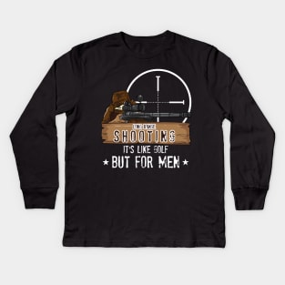 Sniper Shirt Shooting Gunner Hunting Deer longrange Kids Long Sleeve T-Shirt